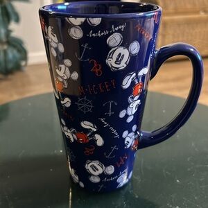 Mickey Mouse nautical anchors away min. Dark navy blue white gray and red